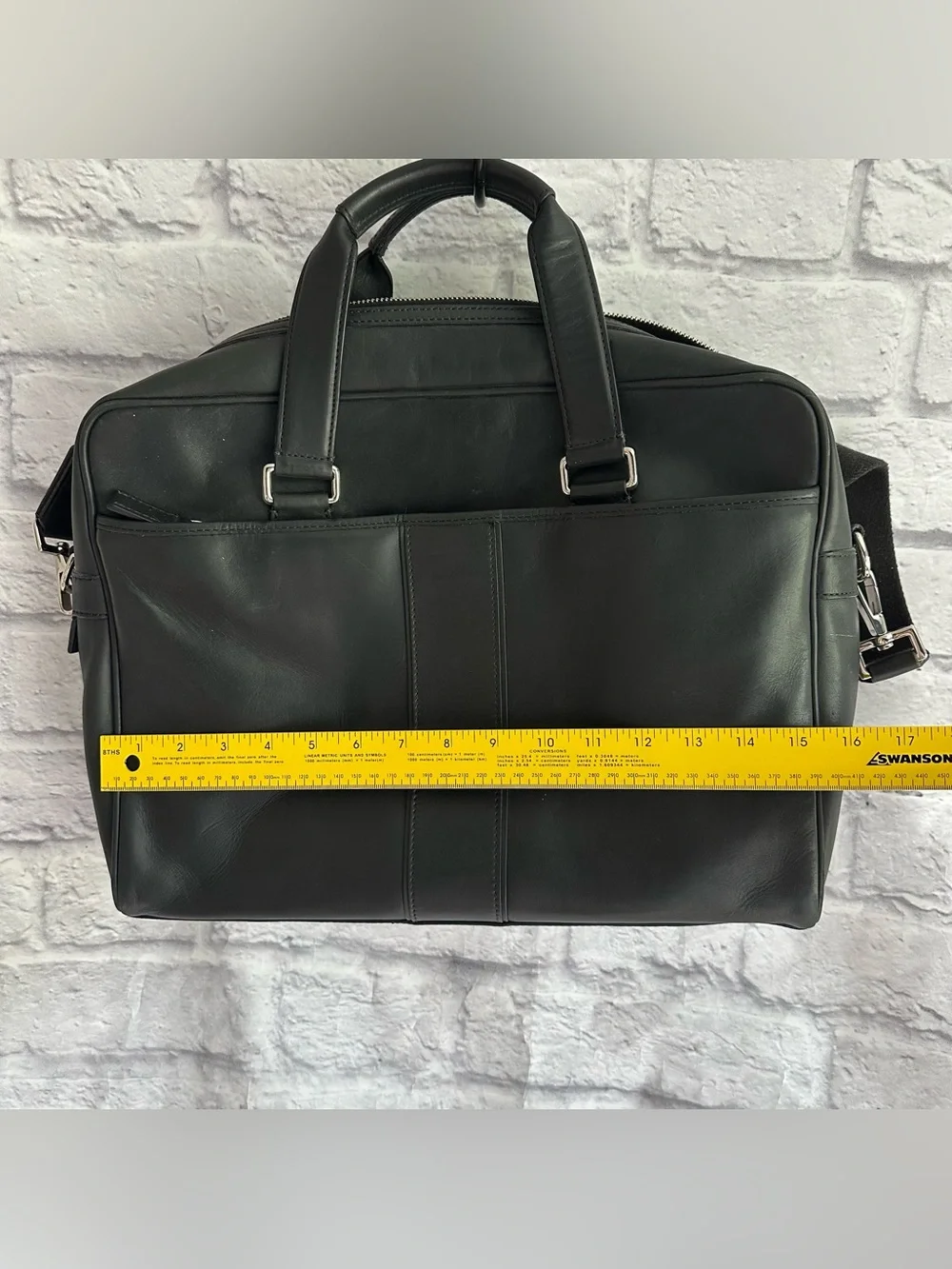 VINTAGE PREOWNED COACH LAPTOP BAG LEATHER WITH STRAP UTILITY BAG WORKWEAR OFFICE